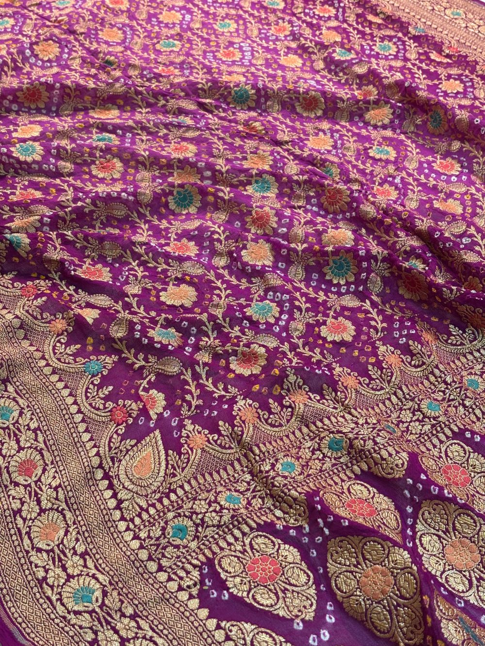 Georgette Bandhni Saree